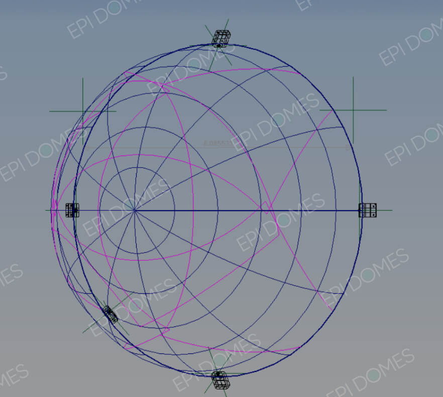Perforated Aluminum Projection Dome 15-1